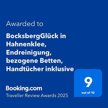 גוסלר Bocksbergglueck In Hahnenklee, Endreinigung, Bezogene Betten, Handtuecher Inklusive מראה חיצוני תמונה